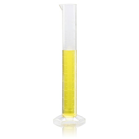 Globe Scientific 100mL Cylinder, Measuring, Diamond Essentials, Class A, PMP, Molded Graduations, tall form 3705-100
